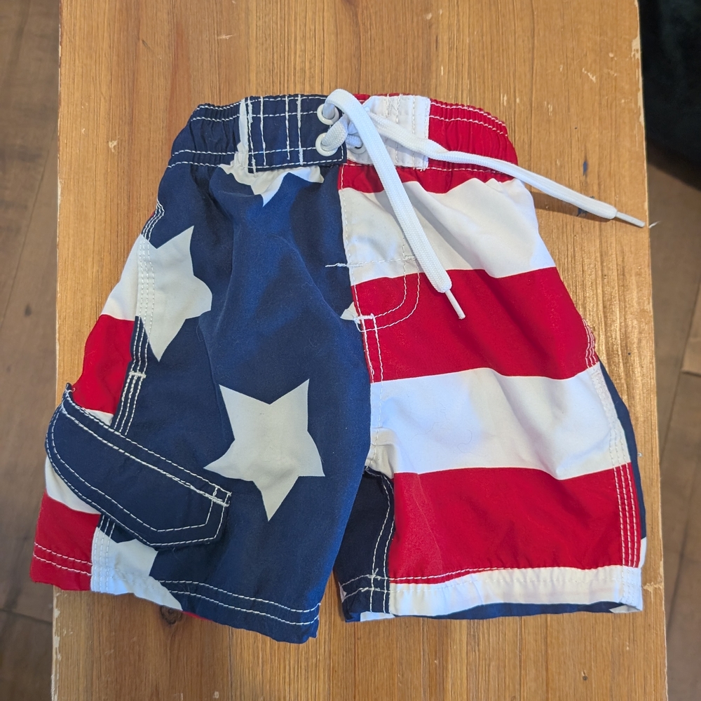 🇺🇸 America Flag Boys Swim Trunks
